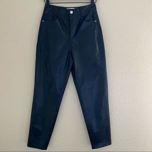 Zara faux leather mom fit pants